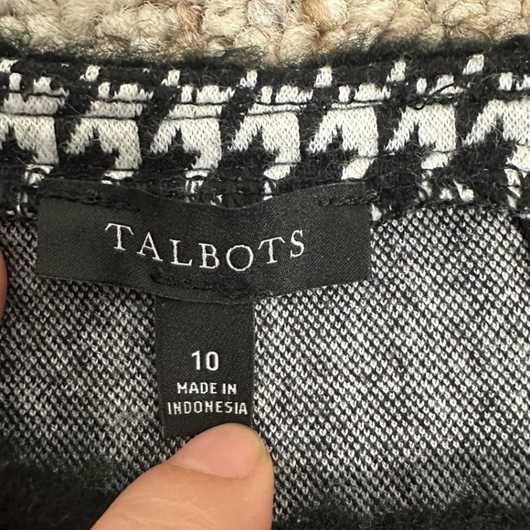 TALBOTS A-LINE PONTE DRESS - BOLD HOUNDSTOOTH SIZE 10 - Picture 7 of 9
